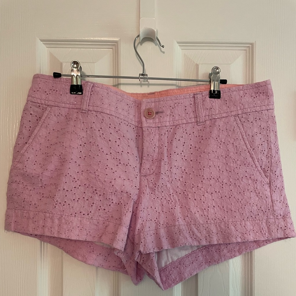Lilly Pulitzer shorts, lavender lace - size 10